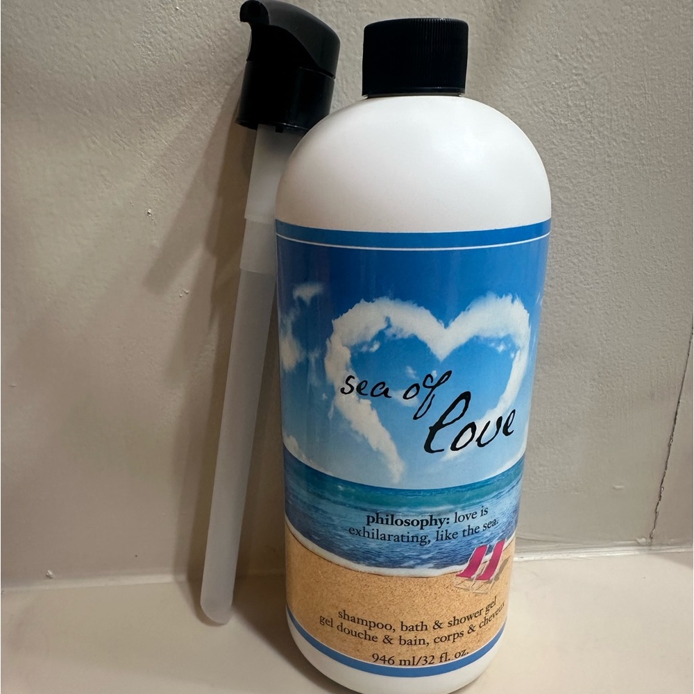 Philosophy Sea of Love shampoo, shower gel, and bubble bath